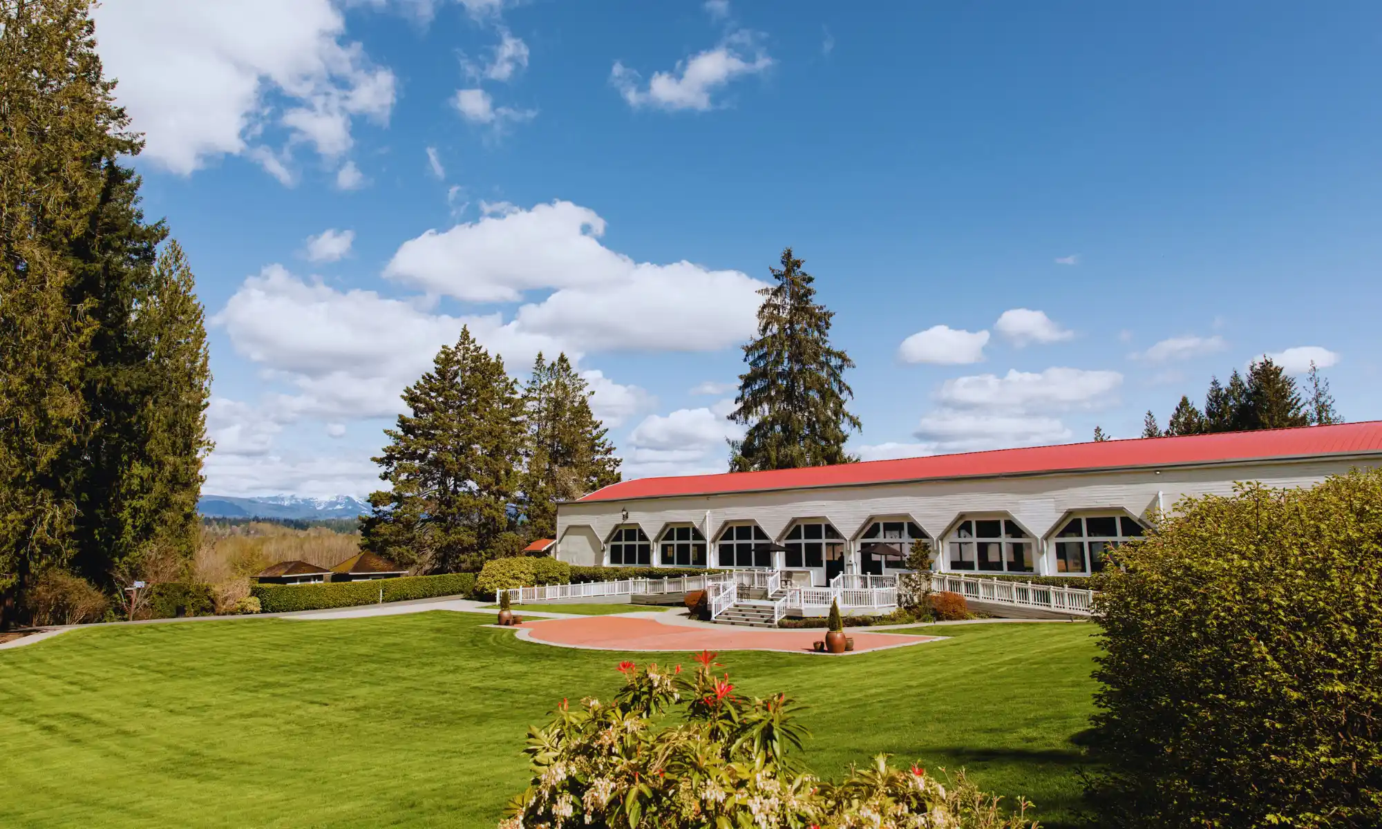 Destination Wedding Budget Venue | Carnation Farms Outdoor venue and lawn at Carnation Farms used for destination wedding celebrations.